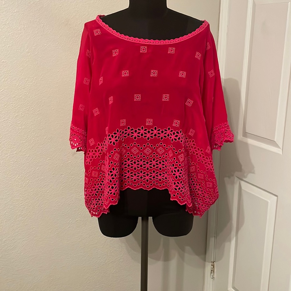 Hot Pink Johnny Was Flow Blouse